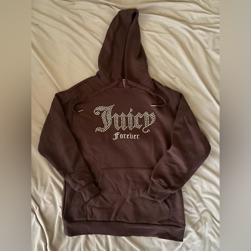 Forever 21 Brown Juicy Forever Rhinestone Hoodie